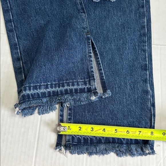 Show Me Your MuMu Brooklyn High Waist Sapphire Wash Womens Size 30 Distressed - Picture 11 of 13